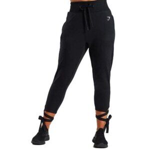 Gymshark Ark High Waisted Joggers Ankle Tie Cropped Athletic Workout Pants Small